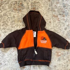 NFL Cleveland Browns Toddler Hooded Zip Jacket - Brown & Orange